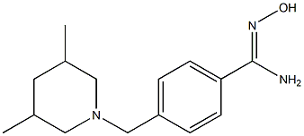 4-[(3,5-dimethylpiperidin-1-yl)methyl]-N'-hydroxybenzenecarboximidamide Struktur