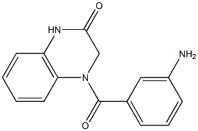 4-[(3-aminophenyl)carbonyl]-1,2,3,4-tetrahydroquinoxalin-2-one Struktur