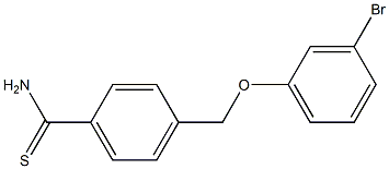 4-[(3-bromophenoxy)methyl]benzenecarbothioamide Struktur