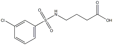 4-[(3-chlorobenzene)sulfonamido]butanoic acid Struktur