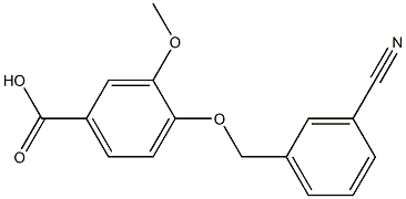 4-[(3-cyanophenyl)methoxy]-3-methoxybenzoic acid Struktur