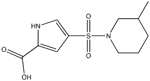 4-[(3-methylpiperidin-1-yl)sulfonyl]-1H-pyrrole-2-carboxylic acid Struktur