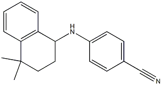 4-[(4,4-dimethyl-1,2,3,4-tetrahydronaphthalen-1-yl)amino]benzonitrile Struktur