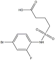 4-[(4-bromo-2-fluorophenyl)sulfamoyl]butanoic acid Struktur