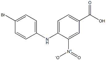 4-[(4-bromophenyl)amino]-3-nitrobenzoic acid Struktur