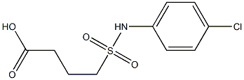 4-[(4-chlorophenyl)sulfamoyl]butanoic acid Struktur