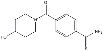 4-[(4-hydroxypiperidin-1-yl)carbonyl]benzenecarbothioamide Struktur