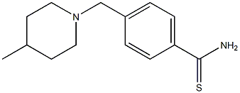 4-[(4-methylpiperidin-1-yl)methyl]benzenecarbothioamide Struktur