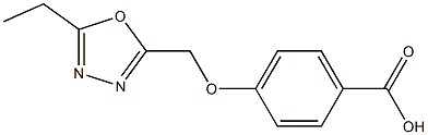 4-[(5-ethyl-1,3,4-oxadiazol-2-yl)methoxy]benzoic acid Struktur