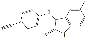 4-[(5-methyl-2-oxo-2,3-dihydro-1H-indol-3-yl)amino]benzonitrile Struktur