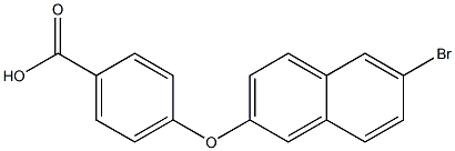 4-[(6-bromonaphthalen-2-yl)oxy]benzoic acid Struktur