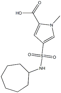 4-[(cycloheptylamino)sulfonyl]-1-methyl-1H-pyrrole-2-carboxylic acid Struktur