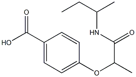 4-[1-(butan-2-ylcarbamoyl)ethoxy]benzoic acid Struktur