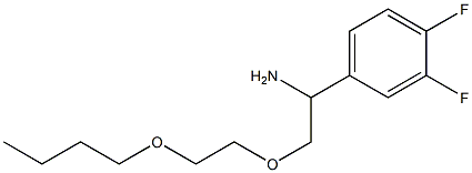 4-[1-amino-2-(2-butoxyethoxy)ethyl]-1,2-difluorobenzene Struktur