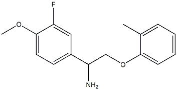 4-[1-amino-2-(2-methylphenoxy)ethyl]-2-fluoro-1-methoxybenzene Struktur