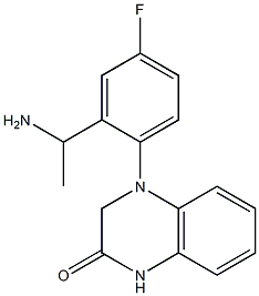 4-[2-(1-aminoethyl)-4-fluorophenyl]-1,2,3,4-tetrahydroquinoxalin-2-one Struktur