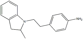 4-[2-(2-methyl-2,3-dihydro-1H-indol-1-yl)ethyl]aniline Struktur