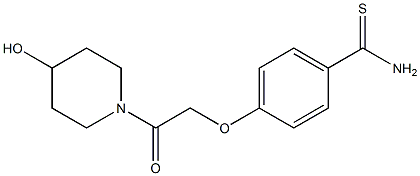 4-[2-(4-hydroxypiperidin-1-yl)-2-oxoethoxy]benzenecarbothioamide Struktur