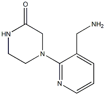 4-[3-(aminomethyl)pyridin-2-yl]piperazin-2-one Struktur