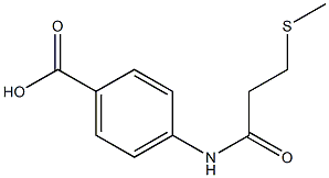 4-[3-(methylsulfanyl)propanamido]benzoic acid Struktur