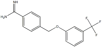 4-[3-(trifluoromethyl)phenoxymethyl]benzene-1-carboximidamide Struktur