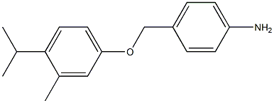 4-[3-methyl-4-(propan-2-yl)phenoxymethyl]aniline Struktur