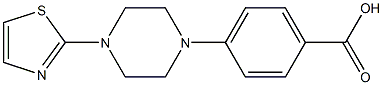 4-[4-(1,3-thiazol-2-yl)piperazin-1-yl]benzoic acid Struktur