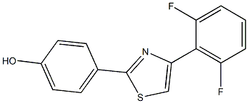 4-[4-(2,6-difluorophenyl)-1,3-thiazol-2-yl]phenol Struktur