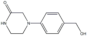 4-[4-(hydroxymethyl)phenyl]piperazin-2-one Struktur