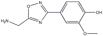 4-[5-(aminomethyl)-1,2,4-oxadiazol-3-yl]-2-methoxyphenol Struktur