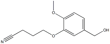 4-[5-(hydroxymethyl)-2-methoxyphenoxy]butanenitrile Struktur