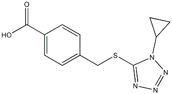 4-{[(1-cyclopropyl-1H-tetrazol-5-yl)thio]methyl}benzoic acid Struktur