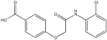 4-{[(2-chlorophenyl)carbamoyl]methoxy}benzoic acid Struktur