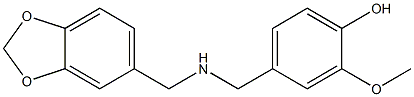 4-{[(2H-1,3-benzodioxol-5-ylmethyl)amino]methyl}-2-methoxyphenol Struktur