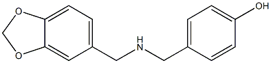 4-{[(2H-1,3-benzodioxol-5-ylmethyl)amino]methyl}phenol Struktur