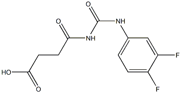 4-{[(3,4-difluorophenyl)carbamoyl]amino}-4-oxobutanoic acid Struktur