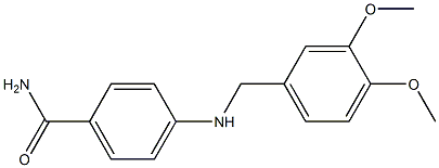 4-{[(3,4-dimethoxyphenyl)methyl]amino}benzamide Struktur