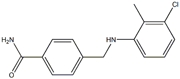 4-{[(3-chloro-2-methylphenyl)amino]methyl}benzamide Struktur