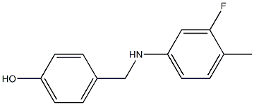 4-{[(3-fluoro-4-methylphenyl)amino]methyl}phenol Struktur