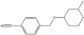 4-{[(3-methylcyclohexyl)oxy]methyl}benzonitrile Struktur