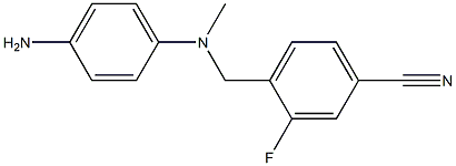 4-{[(4-aminophenyl)(methyl)amino]methyl}-3-fluorobenzonitrile Struktur