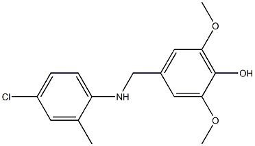 4-{[(4-chloro-2-methylphenyl)amino]methyl}-2,6-dimethoxyphenol Struktur