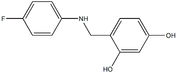 4-{[(4-fluorophenyl)amino]methyl}benzene-1,3-diol Struktur