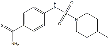 4-{[(4-methylpiperidine-1-)sulfonyl]amino}benzene-1-carbothioamide Struktur