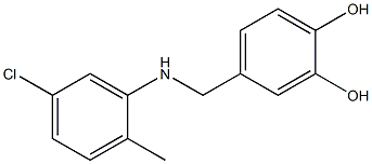 4-{[(5-chloro-2-methylphenyl)amino]methyl}benzene-1,2-diol Struktur