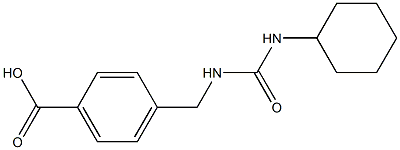 4-{[(cyclohexylcarbamoyl)amino]methyl}benzoic acid Struktur