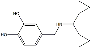 4-{[(dicyclopropylmethyl)amino]methyl}benzene-1,2-diol Struktur