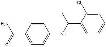 4-{[1-(2-chlorophenyl)ethyl]amino}benzamide Struktur