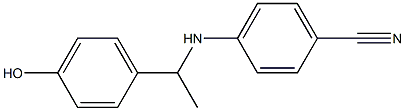 4-{[1-(4-hydroxyphenyl)ethyl]amino}benzonitrile Struktur