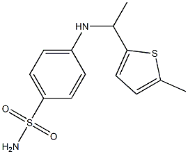 4-{[1-(5-methylthiophen-2-yl)ethyl]amino}benzene-1-sulfonamide Struktur